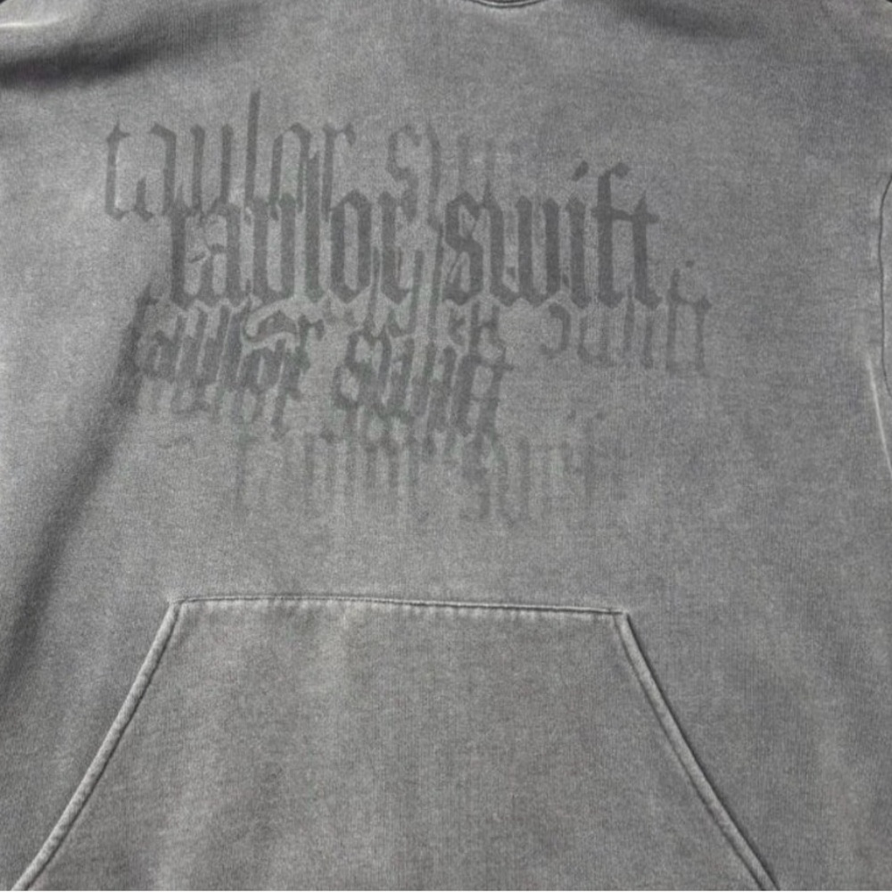Taylor Swift Charcoal Hoodie with Logo Design
